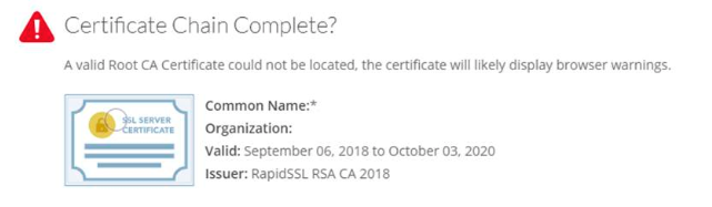 Certificate Chain Complete